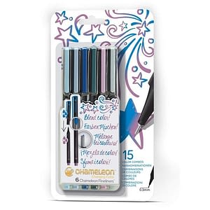 Writing coloring doodling drawing art pens Chameleon Fineliners 6 pack cool colors 540x